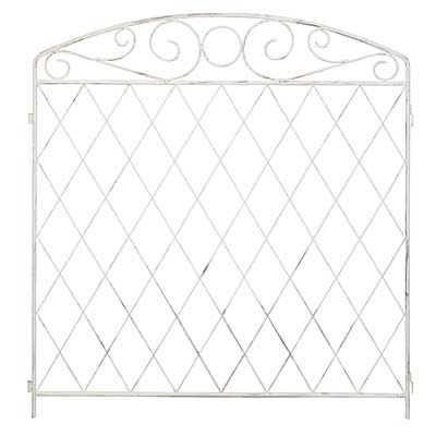 Panacea French Country Scroll Grid Fence, Aged White, 10 Pk. – Birdyard 