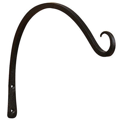 Achla Upcurled Wrought Iron Brackets, Black, 12"L, 12 Pack