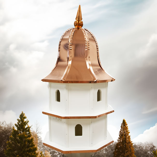 Amish Made Poly Premier Large Bird House with Copper Roof