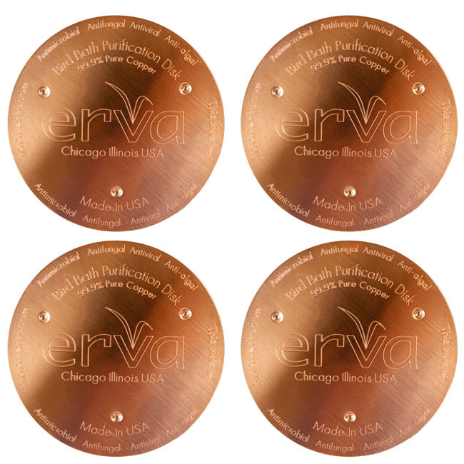 Erva Bird Bath Purification Disks, Copper, Pack of 4