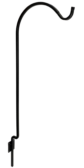 Erva Wrought Iron Offset Wall Hangers, Black, 11", Pack of 6