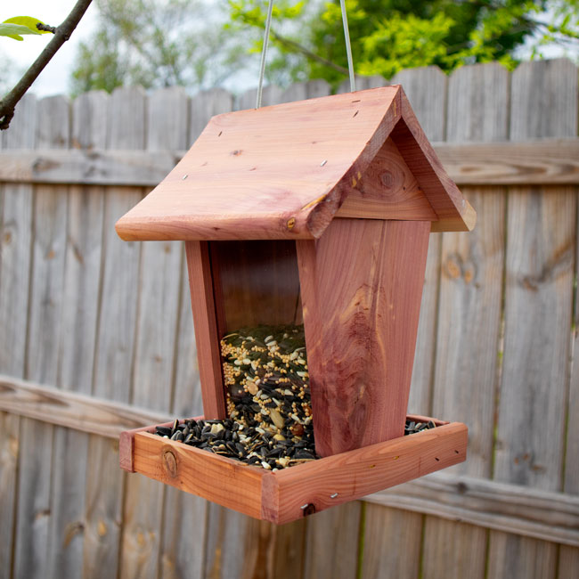 Amish Made Cedar Small Hopper Feeder by Prime Retreat