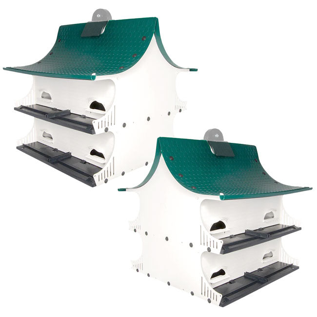 S&K Great Eight Purple Martin Houses, 8 Room, Pack of 2