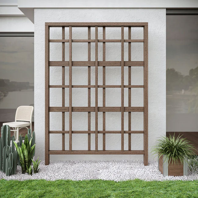 Vita Gardens Urbana Modern Trellis, Espresso Brown, 84"H