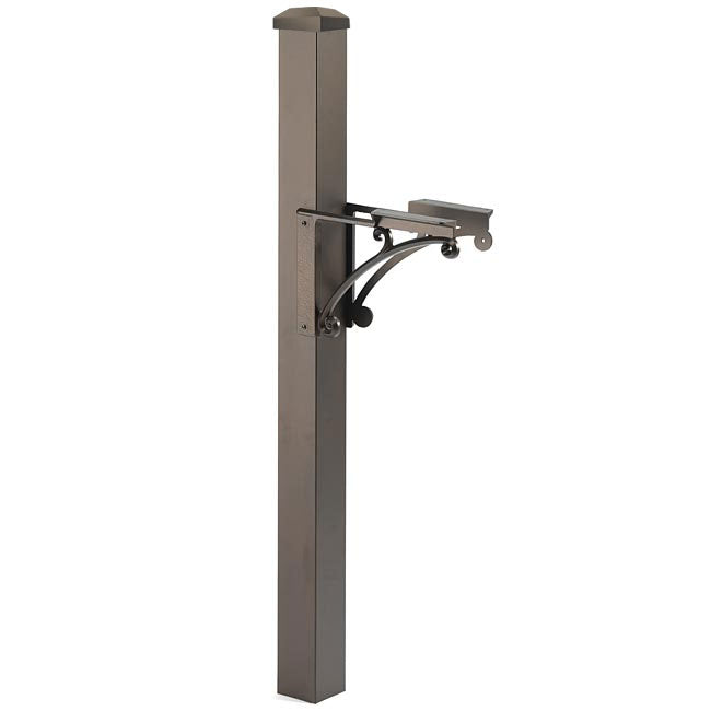 Whitehall Superior Mailbox Post, Cap, & Brackets, Bronze