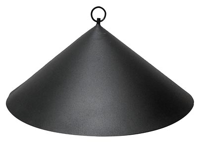 Achla Hanging Squirrel Baffle, Black, 18.25" dia.