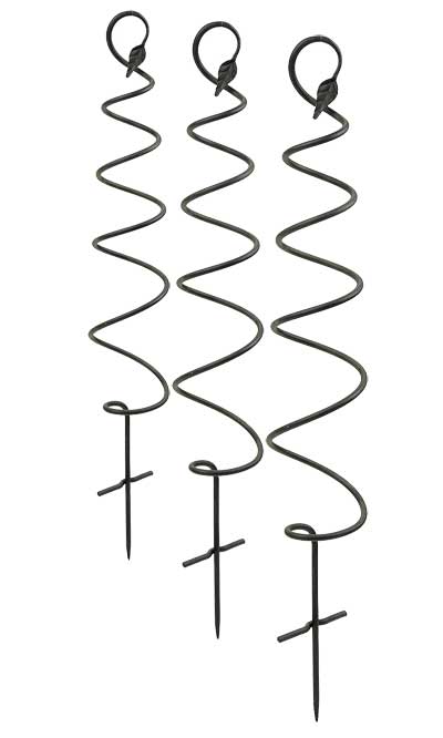 Achla Spiral Trellises, Black, 45"H, Pack of 3