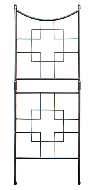 Achla Square on Squares Garden Trellis, Graphite, 86"H