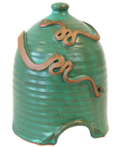 Anthony Stoneware Toad House, Teal Green