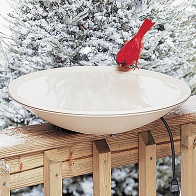 Allied Precision Heated Bird Bath with Deck Mount