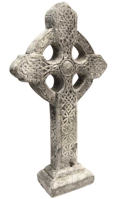 Athens Celtic Cross on Base Statue, Pre Aged