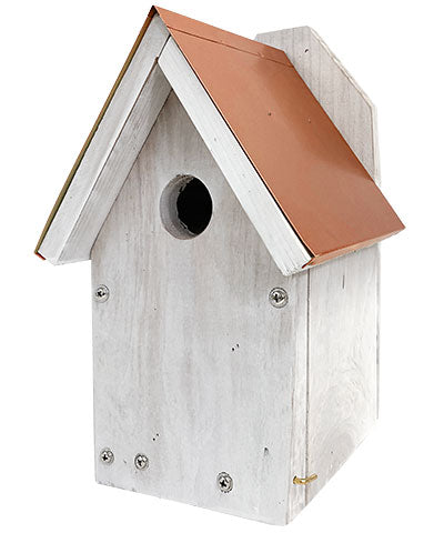 Audubon Nantucket White Coppertop Bluebird House