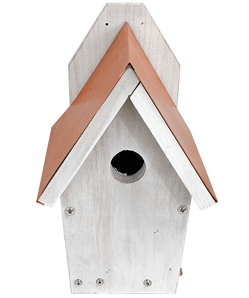 Audubon Nantucket White Coppertop Bluebird House – BirdYard Direct