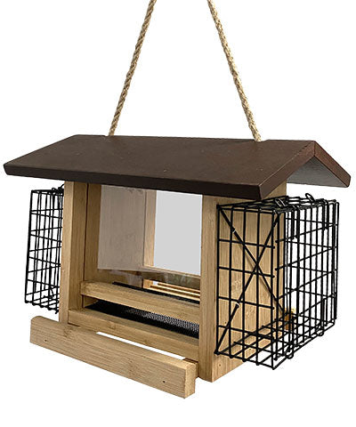 Audubon Ultimate Renewable Ranch Bird Feeder with Suet Cages