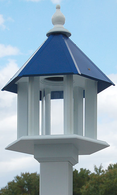 Wing & A Prayer Azalea Bird Feeder, Cobalt Blue Roof