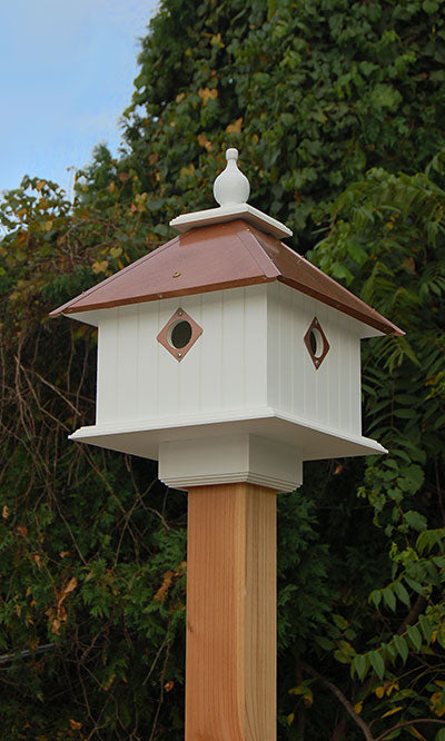 Wing & A Prayer Carriage Bird House, Hammered Copper Roof