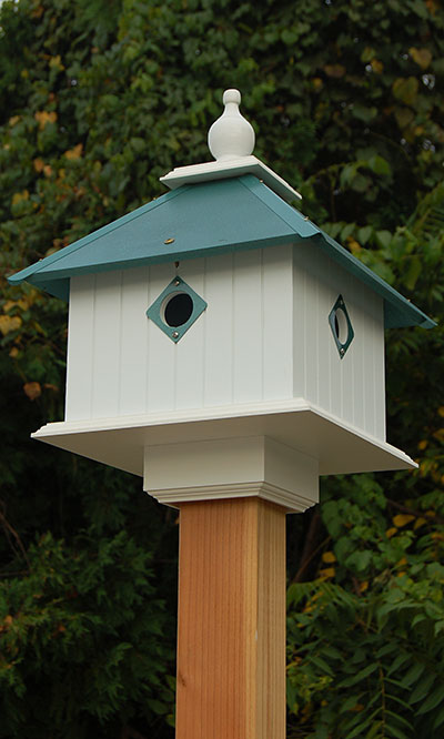 Wing & A Prayer Carriage Bird House, Verdigris Roof