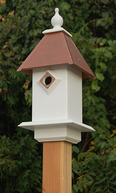 Wing & A Prayer Classic Bluebird House, Hammered Copper Roof