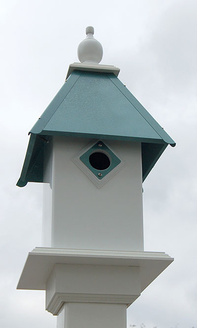 Wing & A Prayer Classic Bluebird House, Verdigris Roof