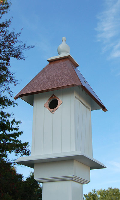 Wing & A Prayer Cathedral Bird House, Hammered Copper Roof