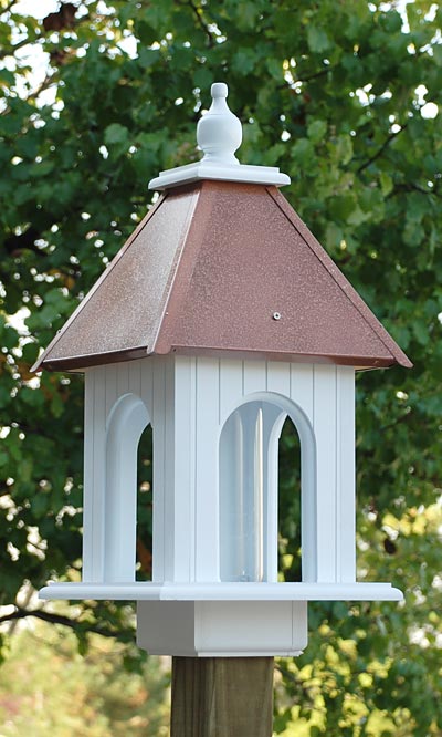 Wing & A Prayer Dogwood Bird Feeder, Hammered Copper Roof