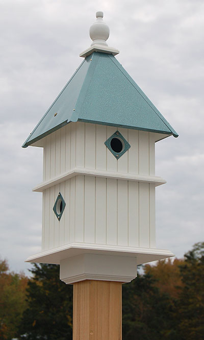 Wing & A Prayer Holly Bird House, Verdigris Roof