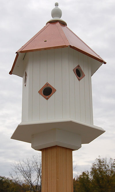 Wing & A Prayer Magnolia Bird House, Hammered Copper Roof