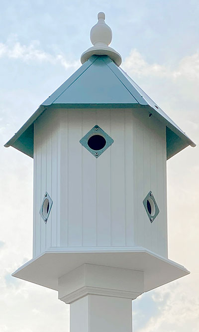 Wing & A Prayer Magnolia Bird House, Verdigris Roof