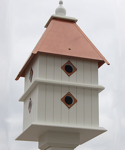 Wing & A Prayer Plantation Bird House, Hammered Copper Roof