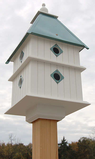 Wing & A Prayer Plantation Bird House, Verdigris Roof