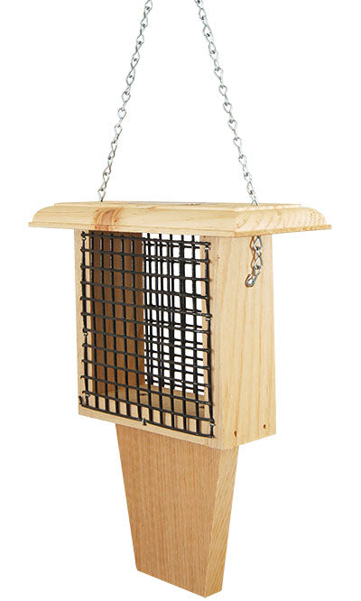 Coveside Woodpecker Suet Feeder with Tail Prop