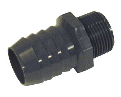 Flexible Tubing Adapter, 1 1/4" MPT x 1 1/2" Barb