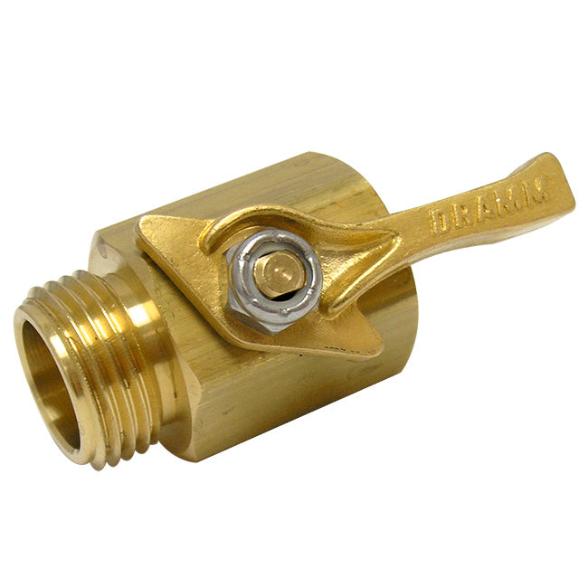 DRAMM Hose End Heavy-Duty Shut-Off Valve, Brass