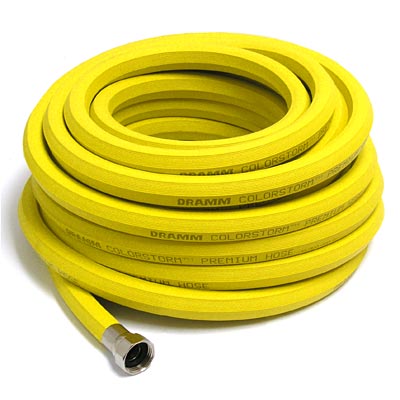 DRAMM ColorStorm Premium Rubber Hose, Yellow, 5/8", 50'