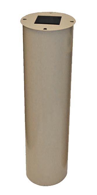 Erva Post Mounted Tall Squirrel Baffle, Tan, 8" dia.