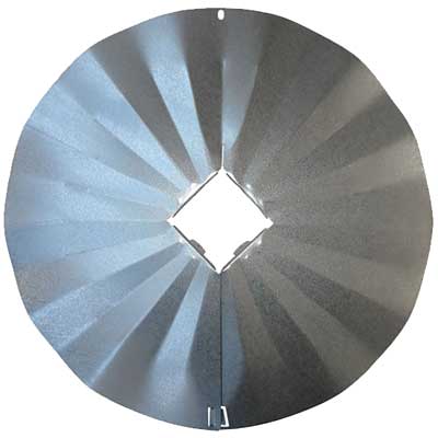 Erva Post Mounted Squirrel Baffle, Galvanized, 23.25" dia.