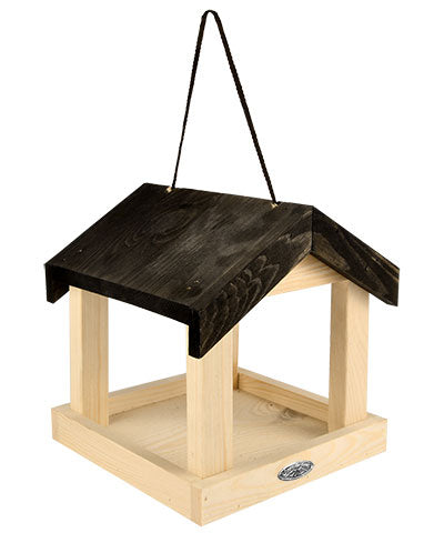 Esschert Design Wooden Fly Through Hanging Platform Feeder