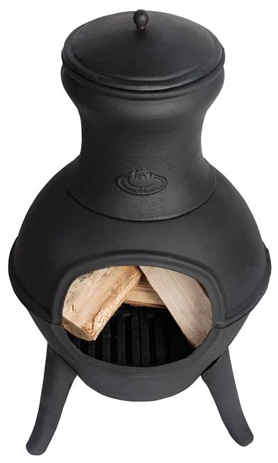 Esschert Design Cast Iron Terrace Chimenea Heater, 16" dia.