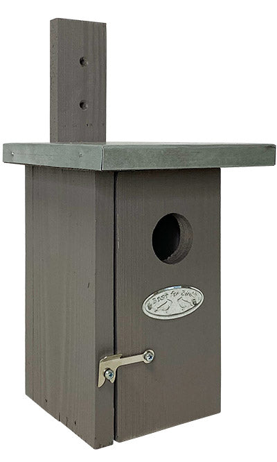 Esschert Design Wren Nest Box with Metal Roof, Gray