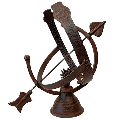 Esschert Design Cast Iron Armillary Sundial with Sunbursts