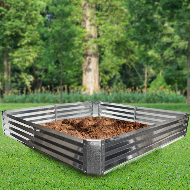 Gardeneer Rustic Raised Garden Bed Kit, 4'L x 4'W