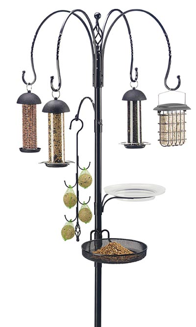 Gardman Premium Wild Bird Feeding Station Kit, Black, 7'6"