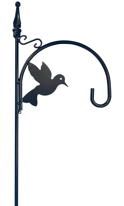 Gardman Bird Accent Shepherd Hook, Black, 6' 5"H