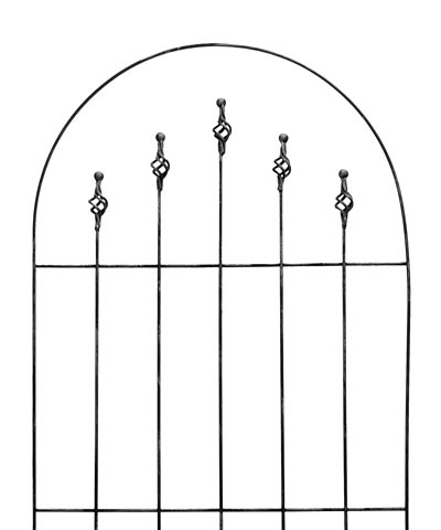 Gardman Finial Trellis, Black, 72"H