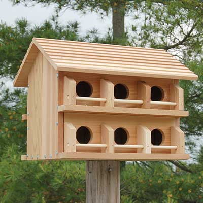 Heath Cedar Purple Martin House, Round Entrance Holes