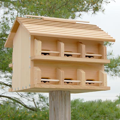 Heath Cedar Purple Martin House, Crescent Entrance Holes