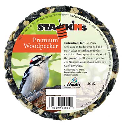 Heath Woodpecker Stack'ms Seed Cakes, 7 oz., Pack of 6