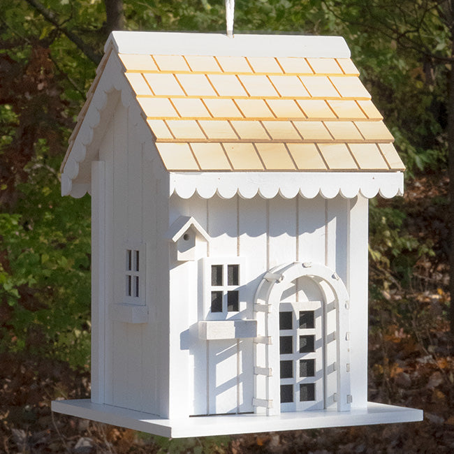 Home Bazaar Arbor Cottage Bird House, White