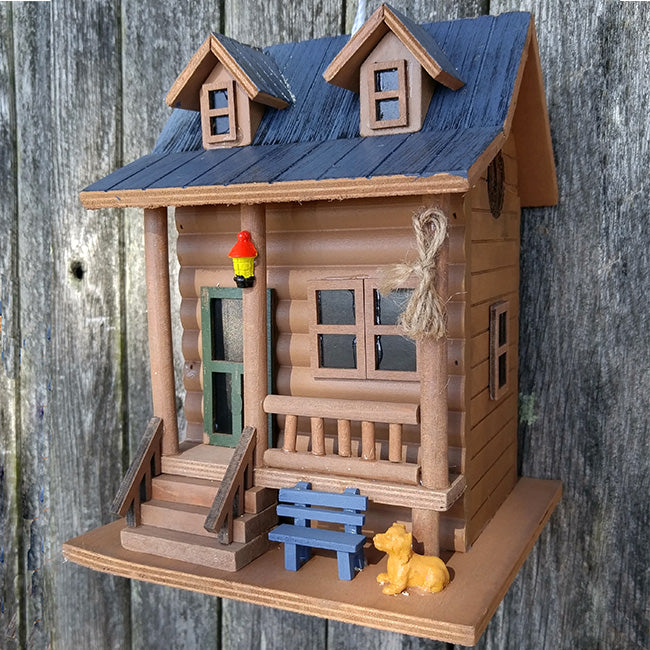 Home Bazaar Log Cabin Bird House