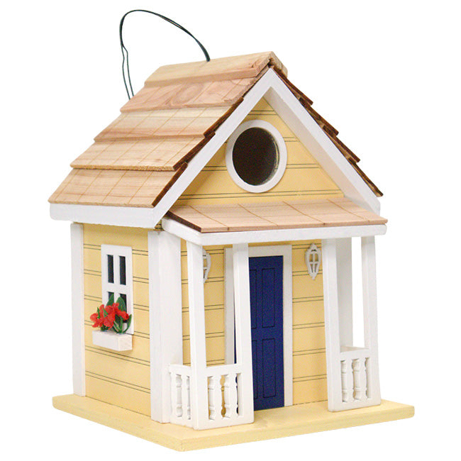 Home Bazaar Country Charmer Bird House, Yellow